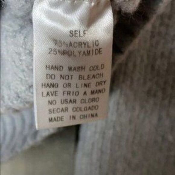 GREY Sweater With Side Bow Sz L - Picture 3 of 5